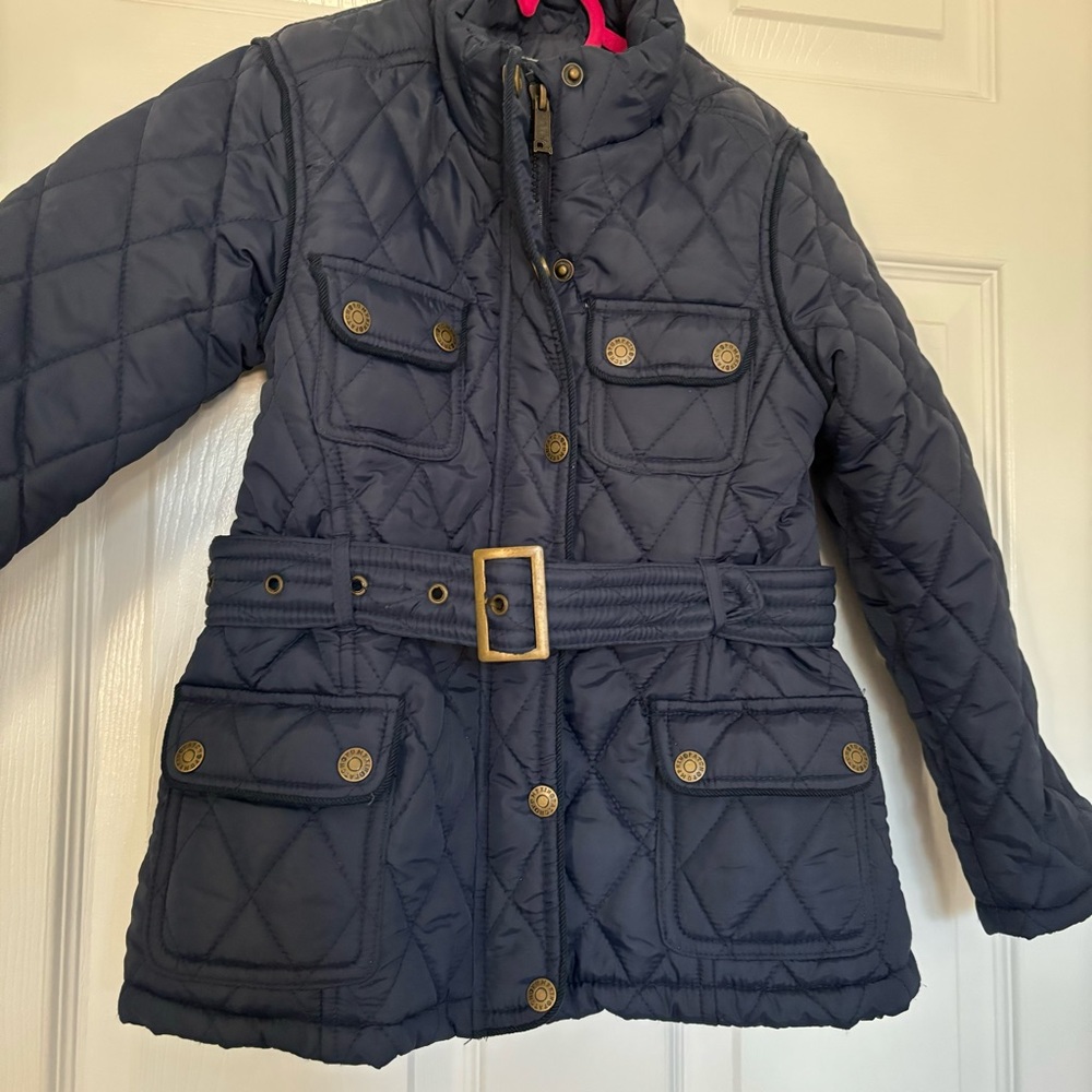 Pumpkin Patch kids navy blue puffer jacket size 7